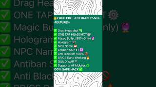 Free Fire Headshot Hack🔥FF Mobile Panel🔥REDX Panel😈100Antiban Panel For Mobile  Injector Hack [upl. by Veronika]