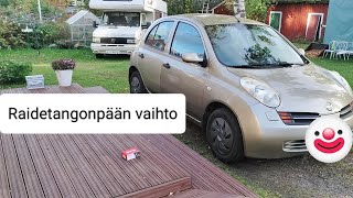 Nissan Micra raidetangonpään vaihto [upl. by Huckaby248]