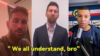 Mbappe and Ramos reaction to Messi apologize to PSG [upl. by Lambart559]