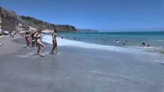 🇪🇸 Nerja Spain Beach Walk at Playa Burriana [upl. by Aihpled]