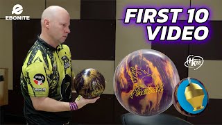 Ebonite Fireball PurpleGold  First 10 w Tommy Jones [upl. by Rida]