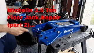 How to Fix A Broken Hydraulic Floor Jack That Wont Lift or is slow Easy DIY  Bleed refill etc [upl. by Akinal661]