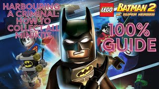 Lego Batman 2 DC Superheros How to collect all Minikits Harbouring a Criminal 100 Guide [upl. by Warfold]