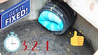 Fixing a Sewer Line in JUST 60 Seconds [upl. by Nawuq]