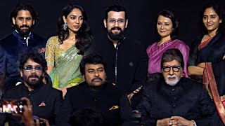 Akkineni Family With Chiranjeevi and Amitab Bachchan At ANR National Awards  Sobita Naga Chaitanya [upl. by Alexine]