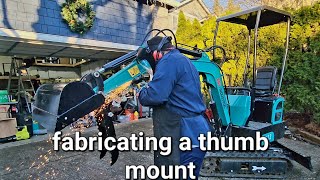 1 ton mini excavator upgrade hydraulic thumb install [upl. by Nicolai]