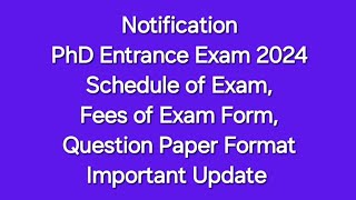 Sppu  PhD Entrance Exam 2024  PET Exam  Schedule Fees Question Paper Format [upl. by Heiney83]