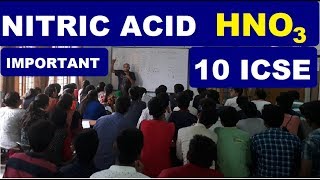 NITRIC ACID  ICSE CLASS 10  ISC Class 12 P Block [upl. by Victorie371]