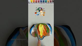 When I Mixing Color Bluey Halloween colormixing satisfying blueybingo mixingcolor asmrart [upl. by Ahtelrac749]