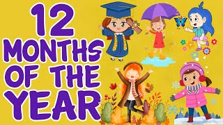 Months of the Year Song  Song for Kids  12 Months of the Year [upl. by Bille]