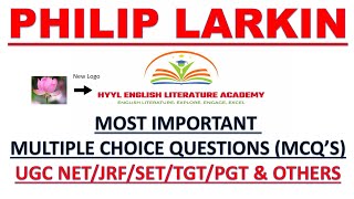 PHILIP LARKINMCQsUGC NET JRFSLETTGTPGTENGLISH LITERATURE [upl. by Etteyniv]