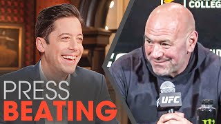 Dana White SCHOOLS Reporter on Free Speech [upl. by Ahsircal849]