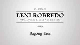 Message of VP Leni Robredo for New Year 2021 [upl. by Pier]