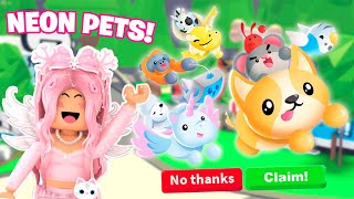 The MEGA NEON PETS in Adopt Me SECRET [upl. by Anirbys]