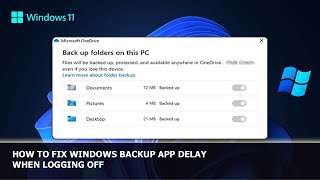 How to fix Windows backup app delay when logging off  Windows Backup App Delay issue  Backup delay [upl. by Holmann]