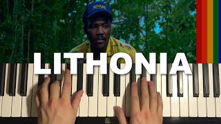 How To Play  Childish Gambino  Lithonia Piano Tutorial Lesson [upl. by Leterg656]