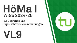 VL 9 Abbildungen Injektiv Surjektiv Bijektiv  TU Dortmund Höhere Mathematik I BCIBWMLW [upl. by Roswell]