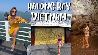 HALONG BAY VIETNAM VLOG  Athena Cruise  Sung Sot Cave and Ti Top Island [upl. by Amled955]