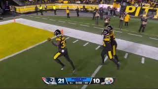 Mykal Walker intercepts Bailey Zappe SteelersvsPatriots [upl. by Harwin174]