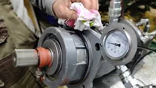 ГТС Испытания на стенде гидронасоса liebherr Testing hydraulic pumps liebherr 090704 [upl. by Amice179]