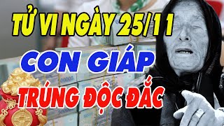 Tử Vi Ngày 25 Tháng 11 Năm 2024 Của 12 Con Giáp Trúng Số Độc Đắc Tiền Bạc Ùn Ùn Kéo Về [upl. by Aihsekan]