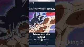 Mui Goku vs ssj4 limit break goku [upl. by Inoy]