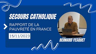 Secours Catholique  Rapport sur la pauvreté en France [upl. by Alien353]