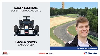 SFL iRacing Lap Guide Super Formula Lights at Imola Wet [upl. by Oirevlis371]