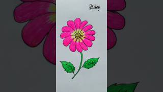 Daisy flower drawing amp colouring flowers daisy shorts [upl. by Casimir755]