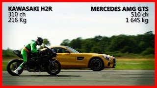 DA  Kawasaki H2R vs Mercedes AMG GTS [upl. by Anirrok]