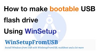 How to create a bootable USB with WinSetup in Windows [upl. by Adlemi]