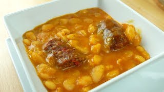 FasuleGroshëPasul me Suxhuk  Beans with Albanian Sausages recipe [upl. by Aiselad436]