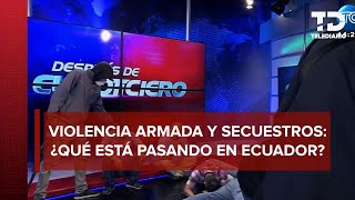 Captan ingreso de Policía de Ecuador a canal de televisión tras irrupción armada [upl. by Adnahs650]