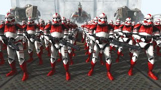 The Coruscant Guard goes to WAR  Men of War Star Wars Mod Battle Simulator [upl. by Ahsyat447]