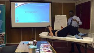 Lower back manipulation technique  osteopathy demonstration [upl. by Eevets]