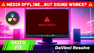 Davinci Resolve  Media Offline But Video’s Sound is Working  Quick Fix Windows [upl. by Symer]