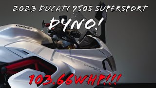 2023 Ducati 950s Supersport on dyno [upl. by Eirolam]