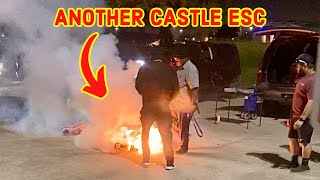 Castle Mamba XLX2 Destroys 1000 RC Car [upl. by Ahsikan]