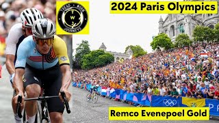 Remco Evenepoel Gold  2024 Paris Olympics  Mens Road Race  Solo Attack 101km [upl. by Prem]