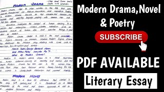 Modern Drama  Modern Novel  Modern Poetry  Romantic Poetry [upl. by Eladal135]