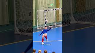 Double denial with a brilliant overhead kick ⚽️😲 futsal overheadkick skill saved shorts [upl. by Valene]