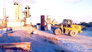 hot mix Hm plant ammann road construction video [upl. by Aisitel]