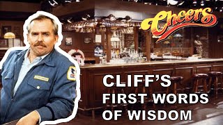 Cheers  Cliff Clavins first ever word of wisdom funny video [upl. by Tonie]