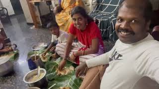 Teak leaf 🍃 food with family ghee rice with chicken curry teakwood leaf food [upl. by Ainivad]