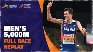 Mens 5000m Final  Munich 2022  Jakob Ingebrigtsen [upl. by Elstan]