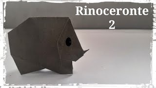 Rinoceronte de Papel 2  Origami [upl. by Dlonyer]