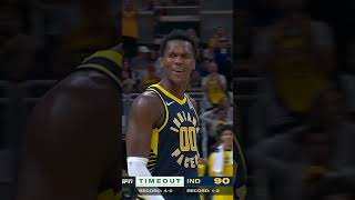 Bennedict Mathurin Drains the Three to Force Timeout vs Celtics  Indiana Pacers [upl. by Oremoh]