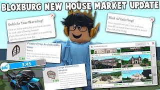 NEW BLOXBURG UPDATE NEW HOUSE MARKET HOSPITAL AND CAR FEES WINDOWS AND MORE [upl. by Mitman]