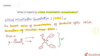 What is meant by critical micellization concentration [upl. by Durkee473]