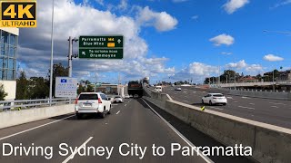 Driving Sydney City to Parramatta  Sydney Australia  4K UHD [upl. by Remmos]